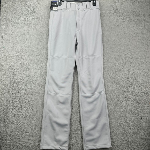 Mizuno Mens Baseball Pants Small Gray Performance Hemmed Bottom Performance NEW - Picture 1 of 10